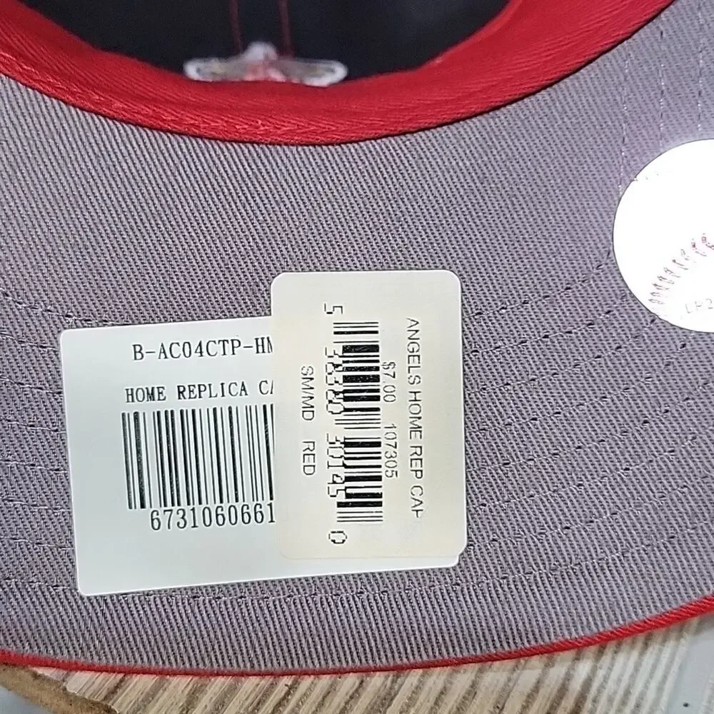 47 Forty Seven MLB Angels Home Rep Cap, Red, Snapback, Sm--Md, Youth